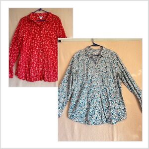 Old Navy Button-Down Shirts Bundle XXL  Women's 100% Cotton Lightweight Tops